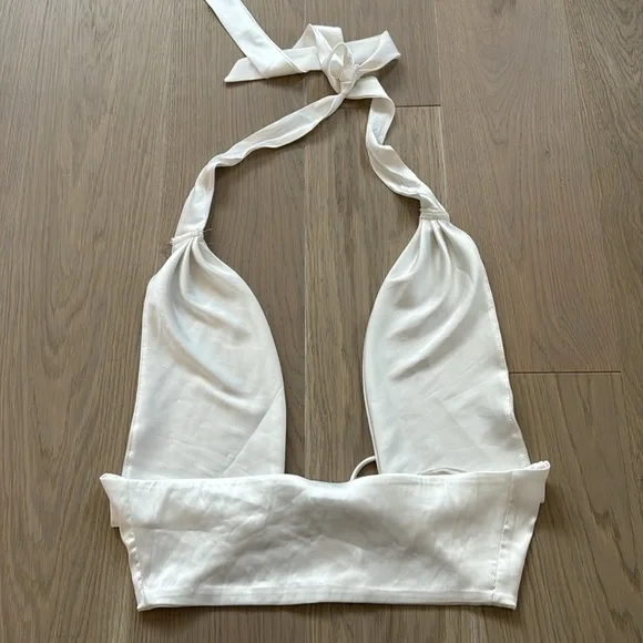 NWT White Wrap Top Small - Picture 2 of 5
